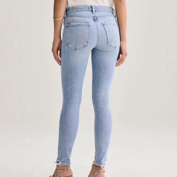 NWT AGOLDE - SOPHIE MID RISE ANKLE in Coastal - Picture 3 of 12